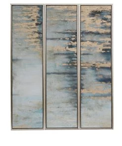 Crestview Collection Abstract Paintings with PS Outer Frames, 5.23 ft., Set of 3, CVBZWF060