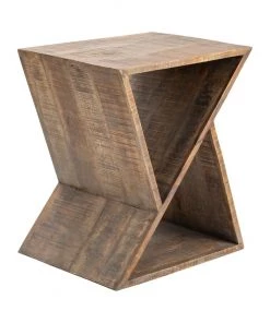 Crestview Collection Bengal Manor Mango Wood Angled End Table, CVFNR327