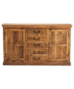 Crestview Collection Bengal Manor Mango Wood Sideboard, 5-Drawer, 2-Door, CVFNR306