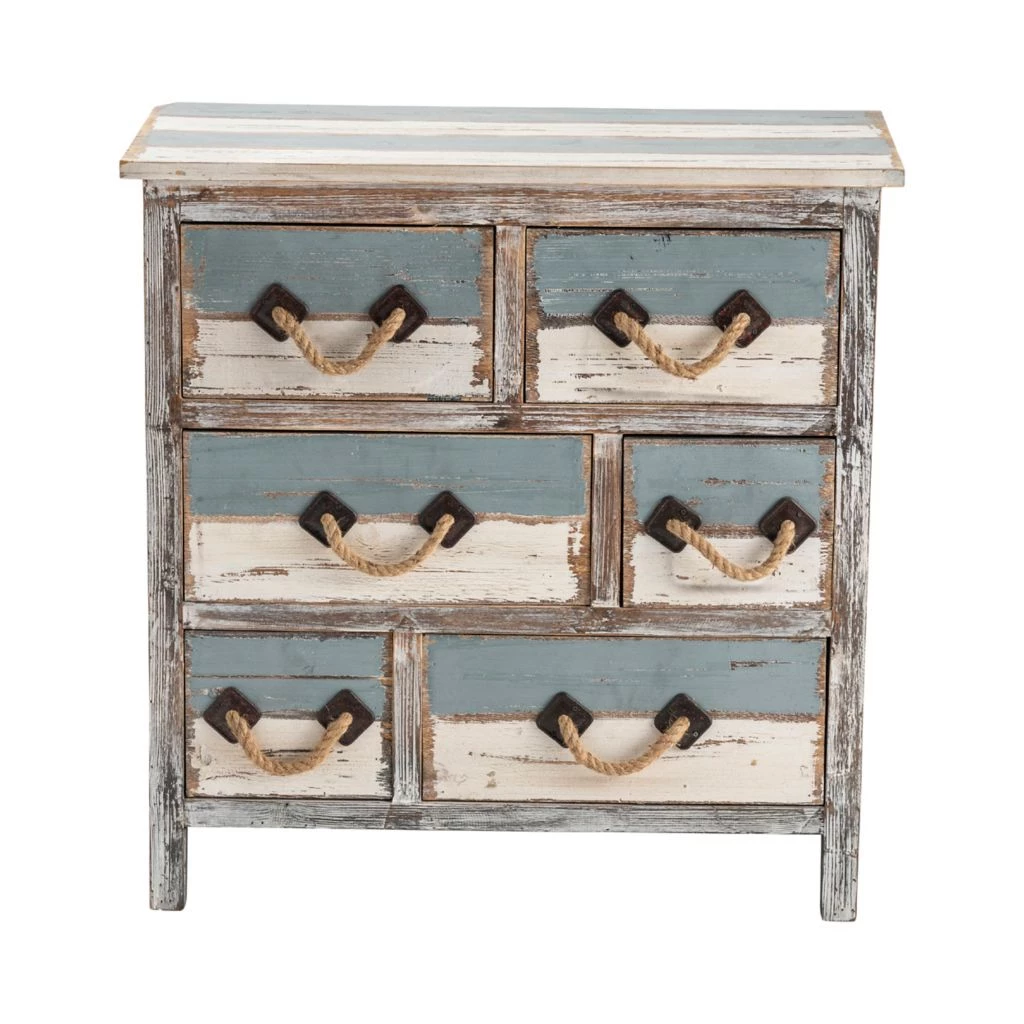 Crestview Collection Nantucket Weathered Wood Chest, 6-Drawer, CVFZR1244 3 Crestview Collection Nantucket Weathered Wood Chest, 6-Drawer, CVFZR1244