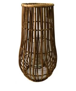Crestview Collection Marlee Rattan Lantern Candle Holder