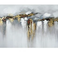 Crestview Collection Drizzling Tones 47.2 in. x 1.5 in. x 31.5 in. Cotton Canvas Painting, CVTOP2701