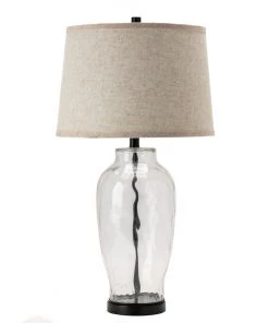 Crestview Collection Glass and Metal Table Lamp, Clear, EVABS1912