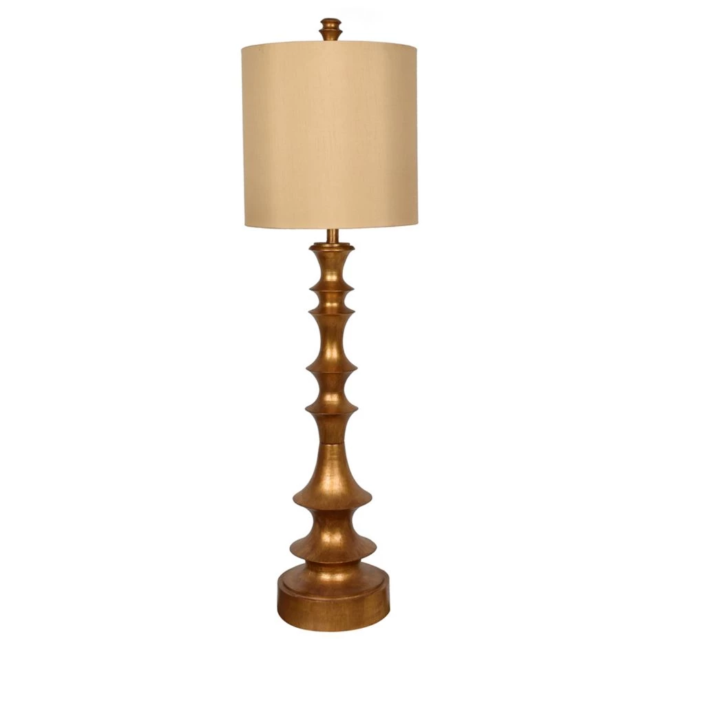 Crestview Collection Langston Gold Resin Buffet Table Lamp, CVAVP659 3 Crestview Collection Langston Gold Resin Buffet Table Lamp, CVAVP659