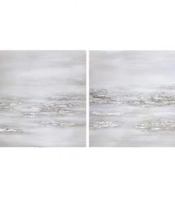 Crestview Collection Bliss 39.4in. X 1.5 in. x 39.4 in. Cotton Canvas Paintings, Set of 2, CVTOP2688