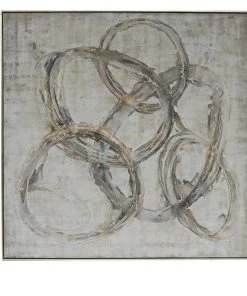 Crestview Collection 60 in. x 60 in. Abstract Solid Wood Framed Oil Painting, CVBZWF057