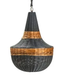 Crestview Collection Bali Rattan Pendant Light, CVPZDN018