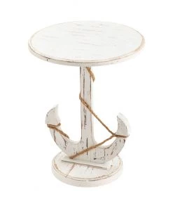 Crestview Collection Harbor Distressed Anchor Accent Table, CVFZR1527