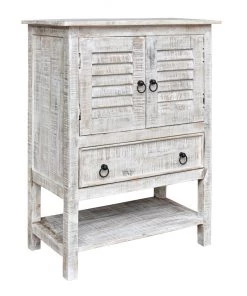Crestview Collection Bengal Manor Mango Wood Accent Chest, 2-Door, 1-Drawer, CVFNR486