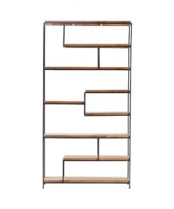 Crestview Collection Bengal Manor Iron and Wood Offset Large Etagere, CVFNR518