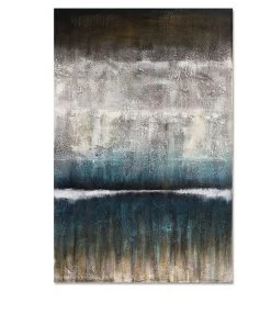 Crestview Collection Indigo 40 in. x 1.5 in. x 60 in. Cotton Canvas Painting, CVTOP2756