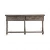 Crestview Collection Pembroke Plantation Recycled Pine Turned Leg Contemporary Console, 2-Drawer, CVFVR8035