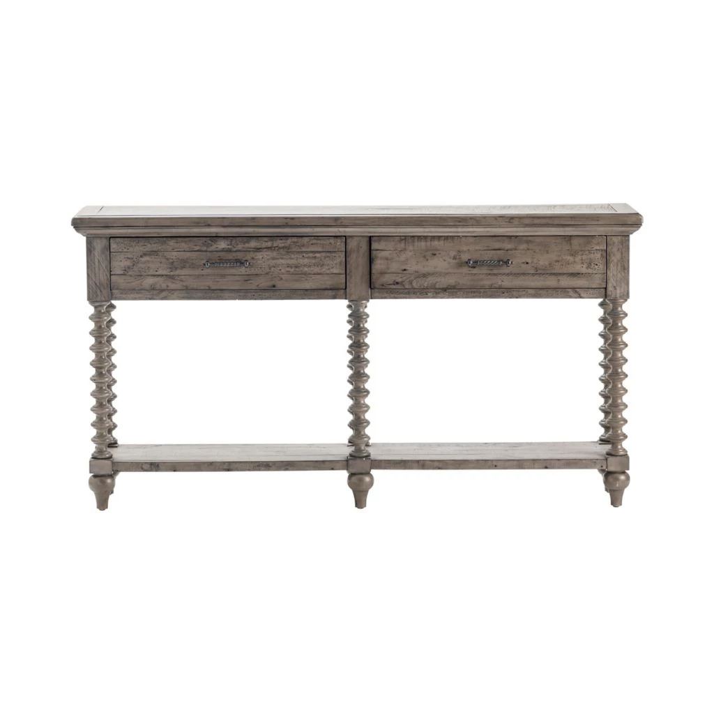 Crestview Collection Pembroke Plantation Recycled Pine Turned Leg Contemporary Console, 2-Drawer, CVFVR8035 3 Crestview Collection Pembroke Plantation Recycled Pine Turned Leg Contemporary Console, 2-Drawer, CVFVR8035