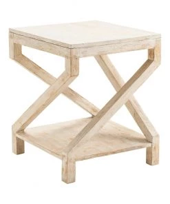 Crestview Collection Twist Wood End Table, CVFNR889