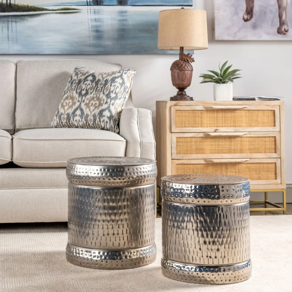 Crestview Collection Stool Set, Set of 2, EVFNR1022SL 4 Crestview Collection Stool Set, Set of 2, EVFNR1022SL - Image 2