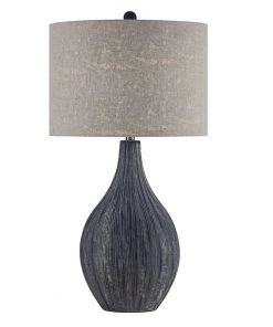Crestview Collection Dillon Blue Ceramic Table Lamp, CVAZP023B