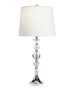 Crestview Collection Crystal Table Lamp with Chrome Metal Base, ABS1416BNSNG