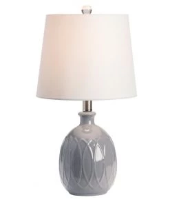 Crestview Collection Ceramic Table Lamp, Gray