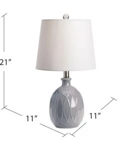 Crestview Collection Ceramic Table Lamp, Gray -Crestview Collection sale 1713207 A3