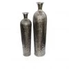 Crestview Collection Black Nickel Flower Vases, Set of 2
