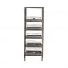 Crestview Collection Hastings 5-Tier Angled Etagere Storage Shelf with Removable Metal Baskets, Charcoal, CVFZR3587 -Crestview Collection sale 1713228