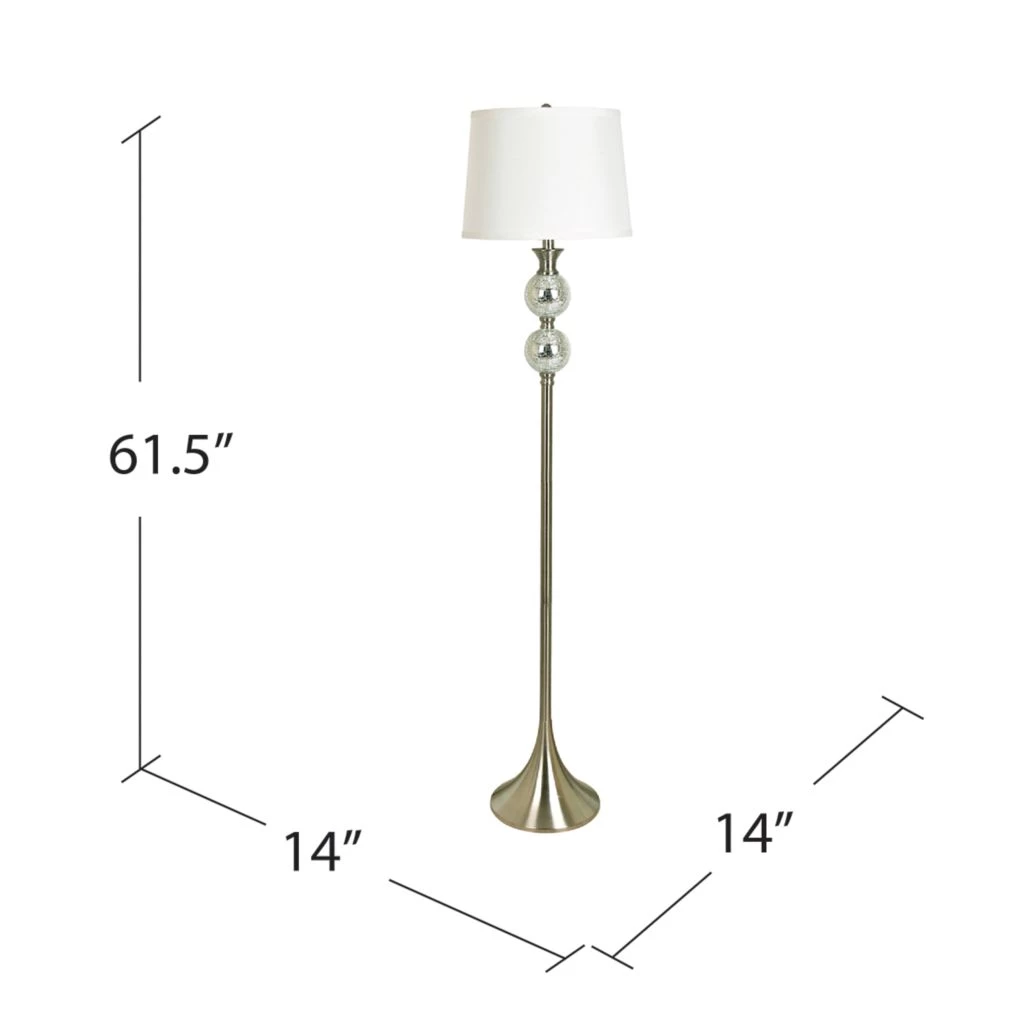 Crestview Collection Metal And Glass Floor Lamp 4 Crestview Collection Metal And Glass Floor Lamp - Image 2