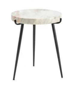 Crestview Collection Thick Marble Side Accent Table, CVFNR839
