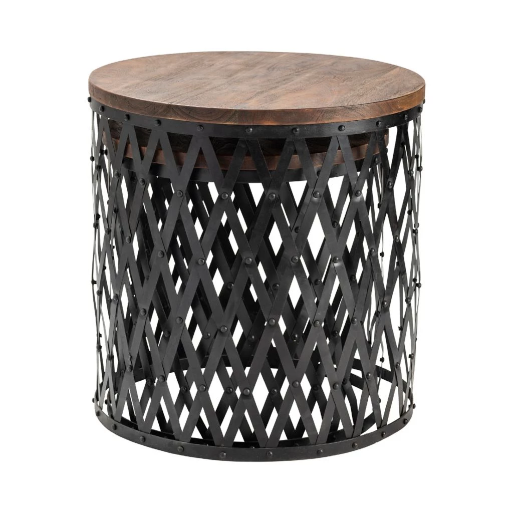 Crestview Collection Set of Bengal Manor Iron and Mango Wood Accent Tables, CVFNR416 3 Crestview Collection Set of Bengal Manor Iron and Mango Wood Accent Tables, CVFNR416