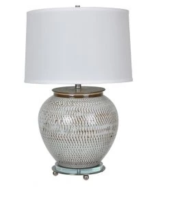 Crestview Collection Lise Handcrafted Ceramic Table Lamp, CVAZP008