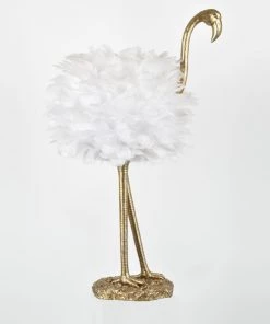 Crestview Collection Charleston Flamingo Lamp, EVAVP1591GLDWH