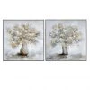 Crestview Collection Blossoming 39.4 in. x 1.57 in. x 39.4 in. Cotton Canvas Paintings, Set of 2, CVTOP2694 -Crestview Collection sale 1713296