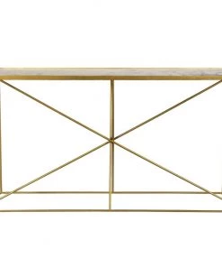 Crestview Collection Bengal Manor Gold Iron and Marble Console Table, CVFNR729