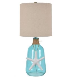 Crestview Collection Ocean Breeze Glass Table Lamp, CVABS1872