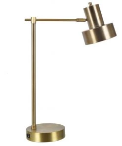Crestview Collection Beckett Task Lamp with USB Port, CVAZER077