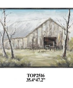 Crestview Collection Fall Season 35.4 in. x 47.2 in. Wood Framed Painting On Canvas, CVTOP2516