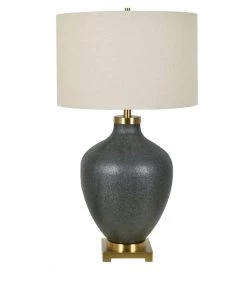 Crestview Collection Liam Black Glass Table Lamp, CVABS1530