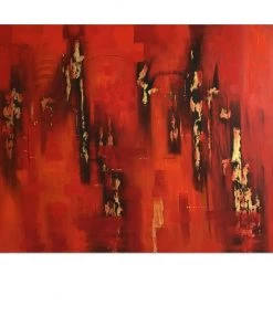 Crestview Collection Red Hot 96 in. x 1.5 in. x 72 in. Cotton Canvas Painting, CVTOP2771