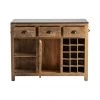 Crestview Collection Bengal Manor Mango Wood and Granite Kitchen Island, CVFNR490