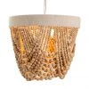 Crestview Collection Cadence Wooden Beaded Pendant Light, CVPZDN016