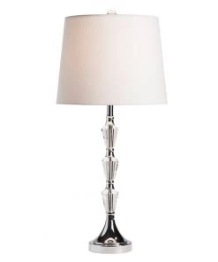 Crestview Collection Crystal Table Lamp with Chrome Metal Base, ABS1424BNSNG