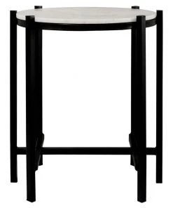 Crestview Collection Bengal Manor Iron and Marble Accent Table, CVFNR717