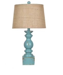 Crestview Collection Poly Resin Table Lamp, Blue, AVP882BUSNG
